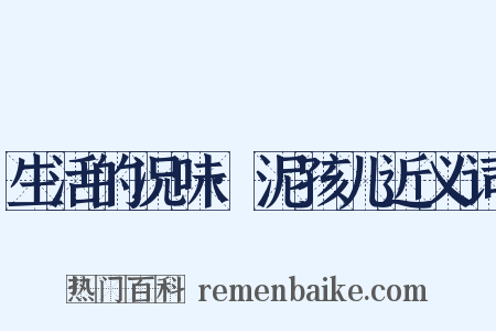 生活的况味·泥孩儿近义词是什么意思的图片